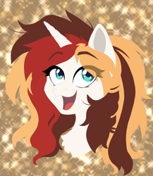 Size: 2000x2300 | Tagged: safe, artist:hellishnya, oc, oc only, oc:scarlet serenade, pony, unicorn, female, happy, high res, mare, raised eyebrow, solo