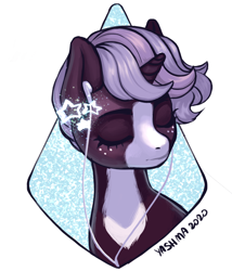 Size: 3000x3500 | Tagged: safe, artist:yashma, oc, oc only, pony, unicorn, earbuds, high res, solo