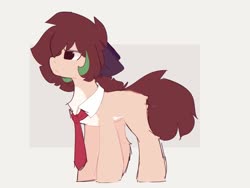 Size: 1800x1356 | Tagged: safe, artist:php146, oc, oc only, oc:masashi, earth pony, pony, alternate design, floppy ears, male, necktie, pale belly, simple background, solo, stallion