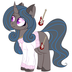 Size: 2500x2500 | Tagged: safe, artist:bublebee123, oc, oc only, oc:firestorm symphony, pony, unicorn, clothes, female, high res, hoodie, jewelry, mare, necklace, simple background, solo, transparent background