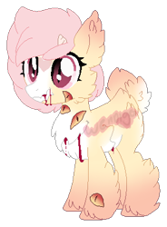 Size: 292x396 | Tagged: safe, artist:skulifuck, oc, oc only, earth pony, pony, base used, blood, chest fluff, ear fluff, earth pony oc, fluffy, hoof fluff, multiple eyes, simple background, slit pupils, solo, transparent background