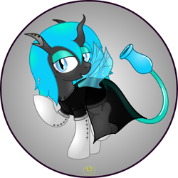 Size: 5000x5000 | Tagged: safe, artist:lakword, oc, oc only, oc:jelly bean, changeling, blue changeling, boots, cute, dressed, nylon, shoes, solo, standing, tail