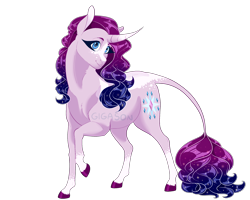 Size: 2500x2000 | Tagged: safe, artist:gigason, oc, oc only, pony, unicorn, female, high res, hoers, leonine tail, magical lesbian spawn, mare, offspring, parent:rarity, parent:twilight sparkle, parents:rarilight, raised hoof, simple background, solo, transparent background