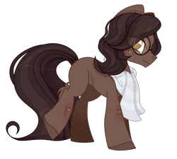 Size: 1174x1056 | Tagged: safe, artist:angellightyt, oc, oc only, oc:mocha, earth pony, pony, clothes, female, glasses, mare, scarf, simple background, solo, transparent background