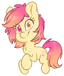 Size: 804x958 | Tagged: safe, artist:fluffyxai, oc, oc only, oc:taco horse, pony, chibi, heterochromia, looking at you, pixel art, simple background, smiling, solo, transparent background