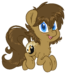Size: 1164x1302 | Tagged: safe, artist:fluffyxai, oc, oc only, oc:spirit wind, earth pony, pony, chibi, happy, looking at you, pixel art, simple background, smiling, solo, transparent background