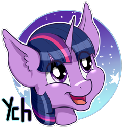 Size: 2264x2347 | Tagged: safe, artist:brightroom, twilight sparkle, alicorn, pony, g4, avatar, commission, cute, female, high res, icon, simple background, solo, transparent background, twilight sparkle (alicorn), ych example, your character here