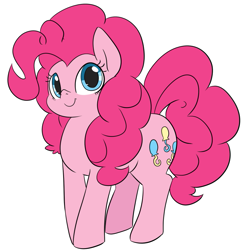 Size: 809x812 | Tagged: safe, artist:dendollae, pinkie pie, earth pony, pony, g4, cute, diapinkes, female, mare, simple background, solo, white background