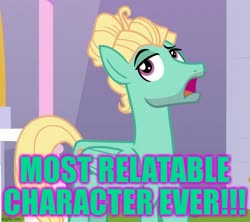 Size: 711x630 | Tagged: safe, edit, edited screencap, screencap, zephyr breeze, pegasus, pony, g4, sparkle's seven, best pony, caption, cropped, excessive exclamation marks, image macro, male, op has a point, raised hoof, relatable, solo, stallion, text, wings