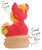 Size: 1825x2192 | Tagged: safe, artist:sixes&sevens, big macintosh, pony, g4, behaving like a cat, box, cardboard box, cute, eeyup, eyes closed, freckles, happy, if i fits i sits, macabetes, male, missing accessory, pony in a box, simple background, solo, stallion