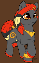 Size: 2383x3882 | Tagged: safe, artist:gleamydreams, oc, oc only, oc:serpentine, earth pony, pony, high res, jewelry, simple background, walking