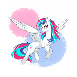 Size: 3000x3000 | Tagged: safe, artist:lucent starscape, oc, oc only, oc:lucent starscape, oc:星夜流光, alicorn, pony, alicorn oc, flying, high res, horn, male, solo, wings
