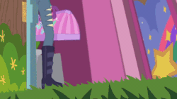 Size: 520x293 | Tagged: safe, screencap, fluttershy, equestria girls, equestria girls series, g4, the road less scheduled, the road less scheduled: fluttershy, spoiler:eqg series (season 2), alternate hairstyle, animated, boots, choker, chokershy, clothes, crystal skull staff, eyeshadow, female, festival, flutterpunk, gif, makeover, makeup, metal, metalshy, outfit, ripped pants, shoes, solo, staff, studded belt, studded choker, tank top, toilet