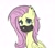 Size: 1822x1606 | Tagged: safe, artist:drawalaverr, fluttershy, pegasus, pony, g4, :3, coronavirus, covid-19, ear piercing, earring, emo, eyeshadow, fanart, female, fluttergoth, goth, jewelry, makeup, mare, mask, piercing, ppe, simple background, solo, surgical mask, white background