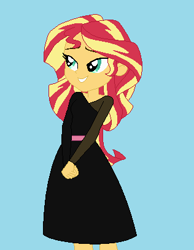 Size: 316x408 | Tagged: safe, artist:furrydiva, sunset shimmer, equestria girls, g4, alternate clothes, base used, clothes, dress