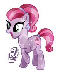 Size: 1317x1562 | Tagged: safe, artist:tassji-s, glitterbelle, crystal pony, pony, g3, g4, female, g3 to g4, generation leap, glitter mane, glitter pony, mare, simple background, solo, sparkle pony, transparent background