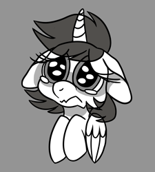 Size: 1800x2000 | Tagged: safe, artist:cocoallabo, pony, advertisement, bust, commission, crying, floppy ears, sad, solo, teary eyes, your character here