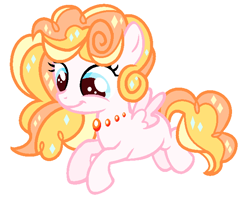 Size: 668x542 | Tagged: safe, oc, oc only, pegasus, pony, base used, female, filly, happy, jewelry, necklace, pearl necklace, simple background, smiling, solo