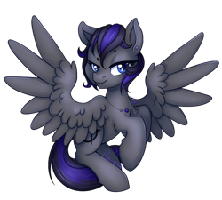 Size: 600x539 | Tagged: safe, artist:pingwinowa, oc, oc only, pegasus, pony, flying, simple background, solo, transparent background