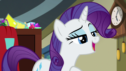 Size: 1920x1080 | Tagged: safe, screencap, rarity, pony, unicorn, dragon dropped, g4, comic book, female, gem, mare, post office, solo