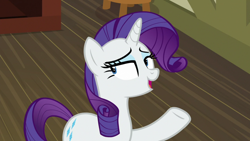 Size: 1920x1080 | Tagged: safe, screencap, rarity, pony, unicorn, dragon dropped, g4, female, mare, post office, raised hoof, solo