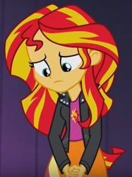 Size: 431x576 | Tagged: safe, screencap, sunset shimmer, equestria girls, g4, my little pony equestria girls: rainbow rocks, cropped, female, solo