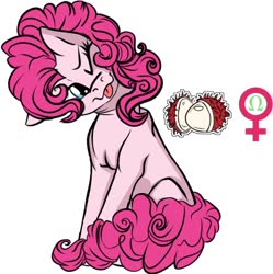 Size: 628x630 | Tagged: safe, artist:chrysolite, part of a set, pinkie pie, earth pony, pony, g4, fanfic art, female, mare, simple background, solo, tongue out, white background
