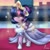 Size: 768x768 | Tagged: safe, artist:mappyprang22, twilight sparkle, alicorn, pony, g4, the last problem, alternate hairstyle, blushing, clothes, coronation dress, crown, cute, dress, eye clipping through hair, female, gown, happy, hoof shoes, jewelry, mare, open mouth, regalia, second coronation dress, solo, twiabetes, twilight sparkle (alicorn)