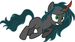 Size: 5018x2844 | Tagged: safe, artist:shootingstarsentry, oc, oc only, oc:nightshade (digimonlover101), changepony, hybrid, female, high res, interspecies offspring, offspring, parent:king sombra, parent:queen chrysalis, parents:chrysombra, running, simple background, solo, transparent background, vector