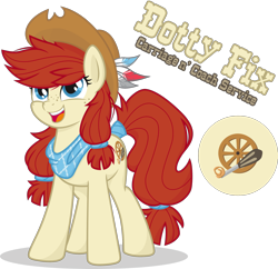 Size: 2000x1936 | Tagged: safe, artist:le-23, oc, oc only, oc:dotty fix, earth pony, pony, female, hat, mare, simple background, solo, transparent background