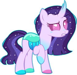 Size: 2286x2232 | Tagged: safe, artist:kurosawakuro, oc, oc only, changepony, hybrid, base used, female, high res, interspecies offspring, offspring, parent:thorax, parent:twilight sparkle, parents:twirax, simple background, solo, transparent background