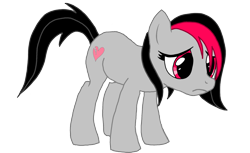 Size: 2288x1398 | Tagged: safe, oc, oc only, oc:miss eri, pony, black and red mane, simple background, solo, transparent background, two toned mane