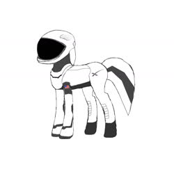 Size: 1848x1848 | Tagged: safe, artist:magicalicorn, tempest shadow, pony, g4, american flag, boots, helmet, nasa, ponified, shoes, simple background, solo, space, spacesuit, spacex, starman, white background
