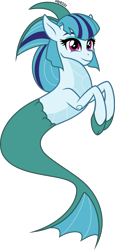 Size: 1845x4000 | Tagged: safe, artist:orin331, sonata dusk, seapony (g4), siren, g4, cloven hooves, colored hooves, cute, digital art, female, simple background, smiling, solo, sonatabetes, transparent background, vector