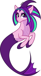 Size: 2195x4000 | Tagged: safe, artist:orin331, aria blaze, siren, g4, cloven hooves, colored hooves, digital art, female, simple background, solo, transparent background