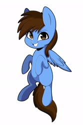 Size: 1370x2048 | Tagged: safe, artist:sakukitty, oc, oc only, oc:pegasusgamer, pegasus, pony, floating, flying, grin, looking at you, smiling, wings