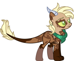 Size: 1280x1060 | Tagged: safe, artist:klawiee, oc, oc only, oc:collen, hybrid, base used, interspecies offspring, male, offspring, parent:applejack, parent:discord, parents:applecord, simple background, solo, transparent background