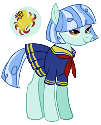 Size: 701x868 | Tagged: safe, artist:eonionic, oc, oc only, oc:hookshoot, earth pony, pony, clothes, dress, female, magical lesbian spawn, mare, offspring, parent:photo finish, parent:sapphire shores, parents:photoshores, simple background, solo, transparent background