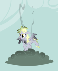 Size: 2446x3000 | Tagged: safe, artist:404compliant, derpy hooves, pony, g4, the last roundup, .svg available, cloud, female, high res, i just don't know what went wrong, messy mane, on a cloud, singed, solo, vector