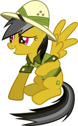 Size: 1868x3000 | Tagged: safe, artist:404compliant, daring do, pony, g4, read it and weep, female, hat, high res, simple background, solo, transparent background, vector