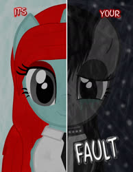 Size: 1200x1546 | Tagged: safe, artist:zethbsoul, oc, oc only, oc:yvonne redfeather, alicorn, pony, two sided posters, poster