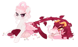 Size: 3141x1909 | Tagged: safe, artist:glitterring, cow plant pony, monster pony, original species, plant pony, :p, augmented tail, cushion, eyelashes, fangs, female, horn, open mouth, plant, prone, simple background, slit pupils, smiling, thorn, tongue out, transparent background, wings