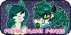 Size: 100x50 | Tagged: safe, artist:unknown-artist99, oc, oc only, cow plant pony, monster pony, original species, plant pony, :p, animated, augmented tail, eyes closed, fangs, gif, horn, pixel art, plant, simple background, slit pupils, smiling, tongue out, transparent background