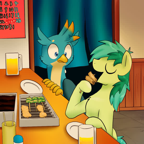 600px x 600px - 2335116 - safe, artist:kushina13, gallus, sandbar, bird, chicken, earth  pony, griffon, pony, alcohol, beer, chicken meat, dexterous hooves, duo,  eating, eyes closed, food, gallus the rooster, male, meat, ponies eating  meat, stallion,