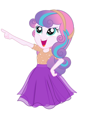 Size: 794x1123 | Tagged: safe, artist:sacrifice02, princess flurry heart, equestria girls, g4, clothes, equestria girls-ified, female, hand on hip, older, older flurry heart, open mouth, pointing, simple background, skirt, smiling, solo, transparent background