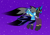 Size: 1200x840 | Tagged: safe, artist:somashield, soarin', oc, oc:soma, pegasus, pony, unicorn, g4, digital art, flying, goggles, horn, male, night, shadowbolts, shadowbolts (nightmare moon's minions), stallion, stars, wings, wonderbolts