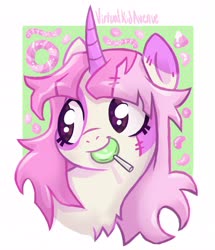 Size: 2516x2927 | Tagged: safe, artist:virtualkidavenue, oc, oc only, pony, unicorn, bust, cute, high res, ocbetes, solo