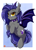 Size: 2143x2975 | Tagged: safe, artist:pridark, oc, oc only, oc:night fire, bat pony, pony, bat pony oc, bat wings, chest fluff, choker, cutie mark, ear tufts, fangs, female, high res, mare, patreon, patreon logo, patreon reward, slit pupils, smiling, solo, wings