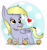 Size: 3860x4133 | Tagged: safe, artist:suchalmy, derpy hooves, pegasus, pony, g4, chibi, fanart, female, food, letter, muffin, solo