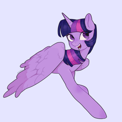 Size: 1440x1440 | Tagged: safe, artist:nodambol, twilight sparkle, alicorn, pony, g4, bust, cute, eye clipping through hair, female, mare, open mouth, simple background, solo, twiabetes, twilight sparkle (alicorn), upper body, white background